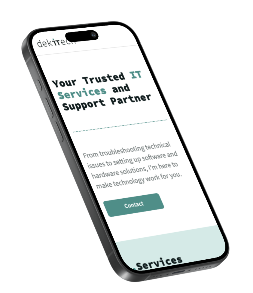 iPhone mockup - primer digitalne vizitke